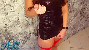 Exclusive POV: MILF Babe Gets Cum On Panties Before Hitting The Nightclub