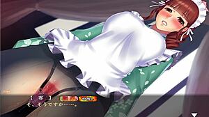 Enjoy the maid-san to boin game scene with hozuki