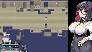 playing h-game rignetta's adventure part 2 in anime style.