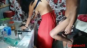 Holy! Desi Bhabhi Gets Nailed by Husband in Kitchen Sex Vid by LocalSex31!