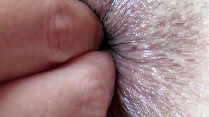 extreme closeup of kinky asshole fingering fetish.