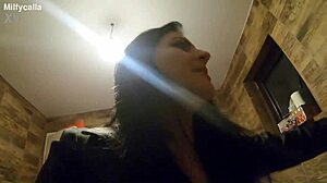 Milfycalla Stuns with Peeing and Masturbation in Stockings as Hot Girl Shows Off Close-Up Skills. A True Goddess in Action!