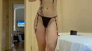 ariana dances gracefully in her micro bikini