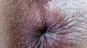 extreme closeup of kinky asshole fingering fetish.