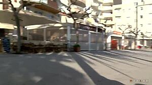 His Hard Cock Enters Her Wet Pussy Outdoors