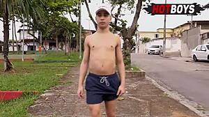 These young amateurs got into a gay threesome with monster cocks. Blowjobs and group action left everyone satisfied.