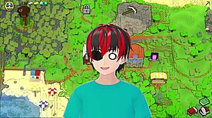 Hot underwear in hornycraft parody with big ass blowjob cosplay