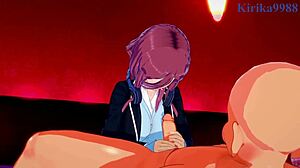 Miku και Yotsuba Nakano σε άγριο hentai γαμήσι με γέρο