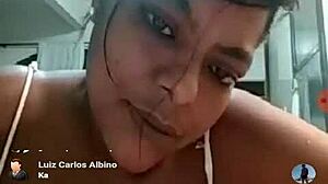 want to see brazilian bbw teasing her big tits?