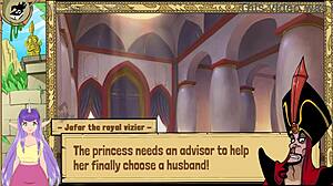 Princess Jasmine in queen trainer hentai! She shows off big tits and gets sexy action.