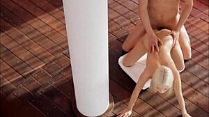 Watch this thin beautiful blonde getting fucked on the pole.