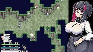 playing h-game rignetta's adventure part 2 in anime style.
