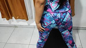 deliciosa joven latina morena colombiana gets bent over deepthroat cumshot from her trainer! 🍑💦