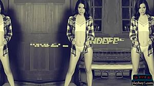 latina model salena storm with petite body, wanna see her strip and rip clothes?