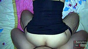 Come to the house, submissive stranger in dress and stockings