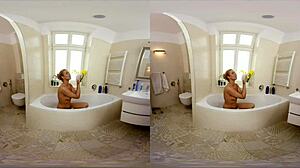 Watch Lovely Fetish Babe Nikky Dream Give Footjob And Anal In Bathroom Vr.