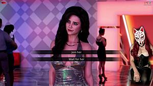 ms denvers dances at 40 in the nightclub with brunette