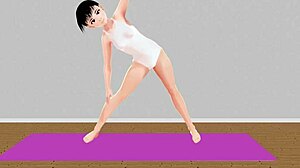 Leo Tries Stretch Yoga in Anime Exercise Routine