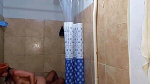 Husband finds hot girl in shower and fucks her