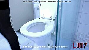 Hell yeah! Polly Petrova pissing golden shower on you in bathroom fetish!