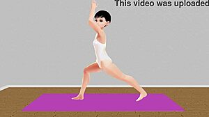 Leo Tries Stretch Yoga in Anime Exercise Routine