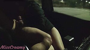 Dogging My Stepdaughter In A Public Parking Lot After Work And A Voyeur Fucks Her Pussy Until She Cums - Misscreamy