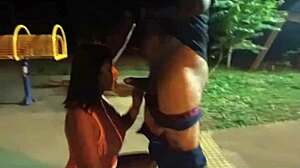 Bruna Santiny Sucks Big Black Cock