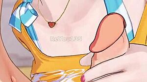 Step brother and sister share a curious moment in anime style.