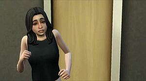 Stepsister catches stepbrother masturbating and they fuck hard