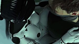 가슴 큰 AI 섹스 로봇 걸, 하드코어 애널 컴필레이션에서 얼굴 박고 크림파이 당함