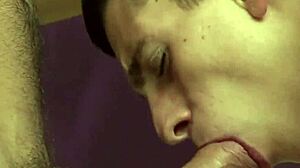 Two hot twinks enjoy blowjobs and bareback missionary sex