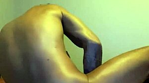 Ella spreads ass open for horny licking, rimjob, and sucking in interracial action.