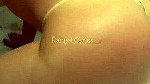 I watch her ass bounce as I fuck her hard, cum pouring out afterward.