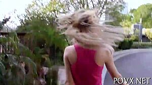 Teen Pussy Drilled Hard in Rough POV Action with Sexy Young Babe.