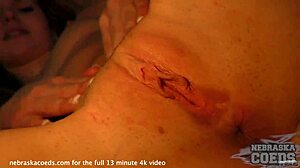 Nervous 19-Year-Old Girl with Braces Debuts in Studio