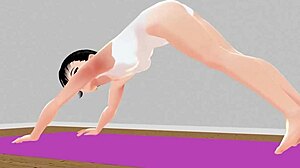 Leo Tries Stretch Yoga in Anime Exercise Routine