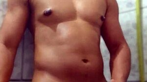 Feeling so hot while fucking in the bathroom.