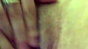 teasing dry pussy lips with vibrator for masturbation