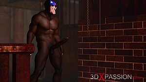 sexy ball gagged blonde has anal sex with bbc in the basement