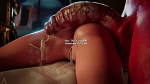 アマゾニアンキャラクターのワイルドな3Dアダルトゲーム - 無修正フェラとふたなりアクション