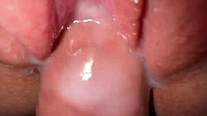 Extremely Close-Up Teen Pussy Fucked Hard with Creamy Finish