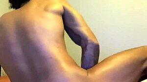 Ella spreads ass open for horny licking, rimjob, and sucking in interracial action.