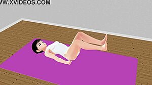 Leo Tries Stretch Yoga in Anime Exercise Routine