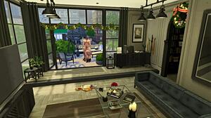 Damn! Hunky Sims 4 Guys in Sweaty Gay Action During Summer Heat!