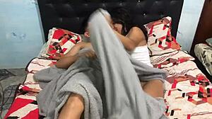Latina amateur wakes up for hardcore pounding session