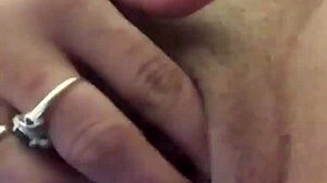 teasing dry pussy lips with vibrator for masturbation