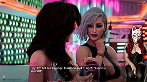 ms denvers dances at 40 in the nightclub with brunette