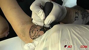 Big Tit Babe Mara Martinez Gets Tattooed and More