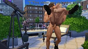 Damn! Hunky Sims 4 Guys in Sweaty Gay Action During Summer Heat!