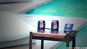 Wet Screaming Orgasm by the Pool with Big Tits Pornstar Using Toys and Fingering